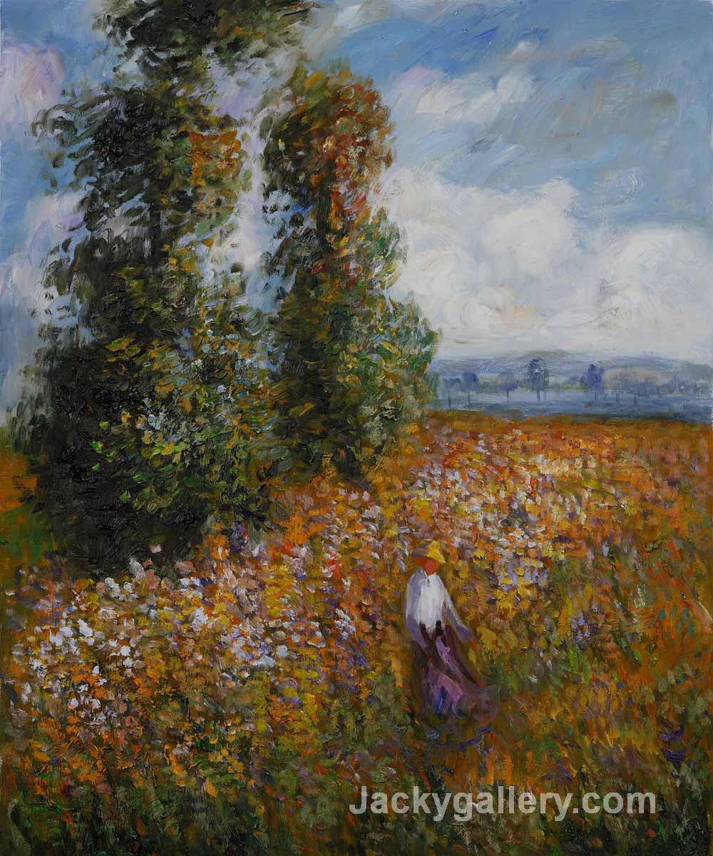 Field with Poplars by Claude Monet paintings reproduction